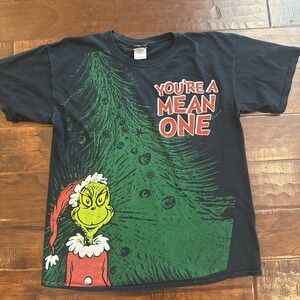 Dr Seuss The Grinch T Shirt Tee 2001 Movie Size Large "Your A Mean One"